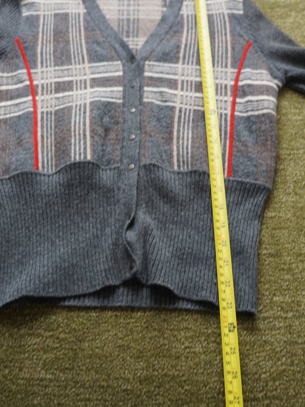 Vintage Rivamonti Wool Alpaca Silk Blend Plaid Cardigan – Made in Italy - Picture 8 of 11
